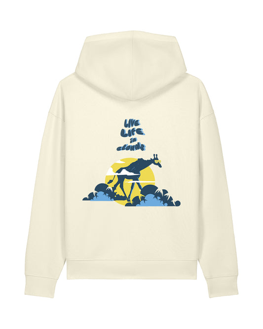 AWG - Hoodie "Live Life in Clouds" – Relaxed Edition - Sostenibile