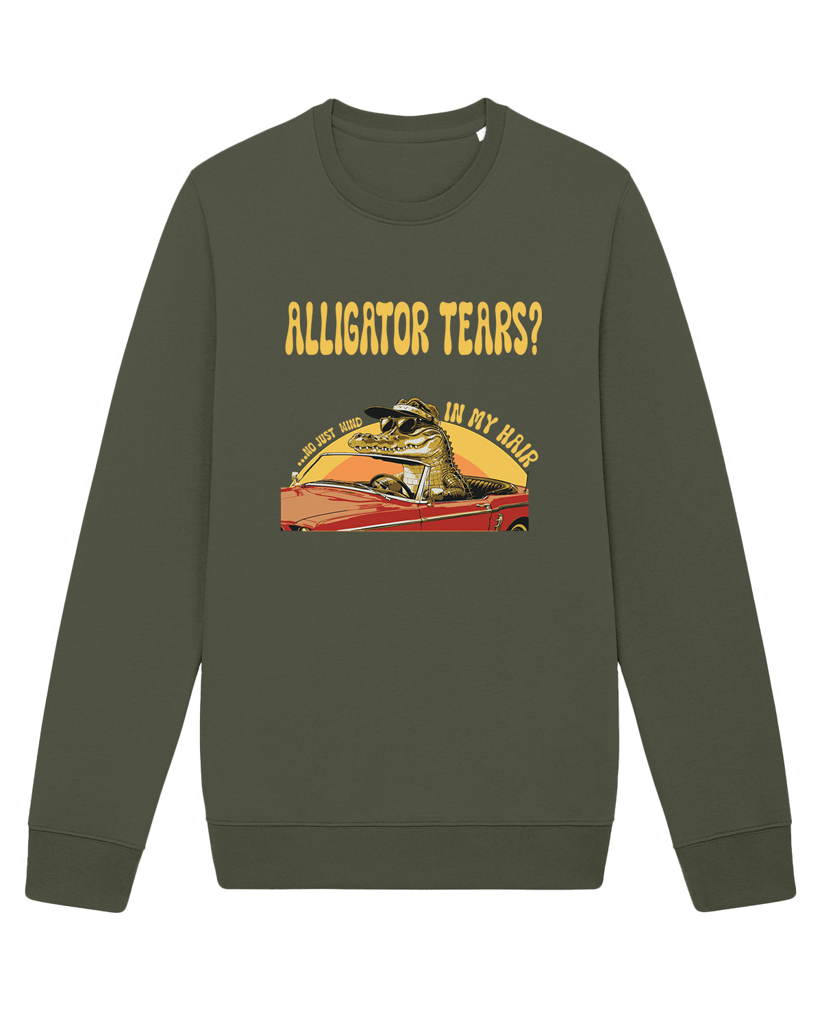 AWG - Sweatshirt "Alligator Tears?" – Urban Vintage Feel - Sostenibile