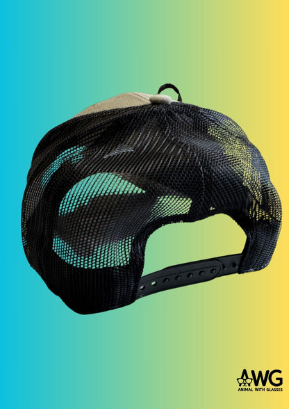 Cappellino Trucker Blu 100% Poliestere riciclato | Collezione Animal With Glasses