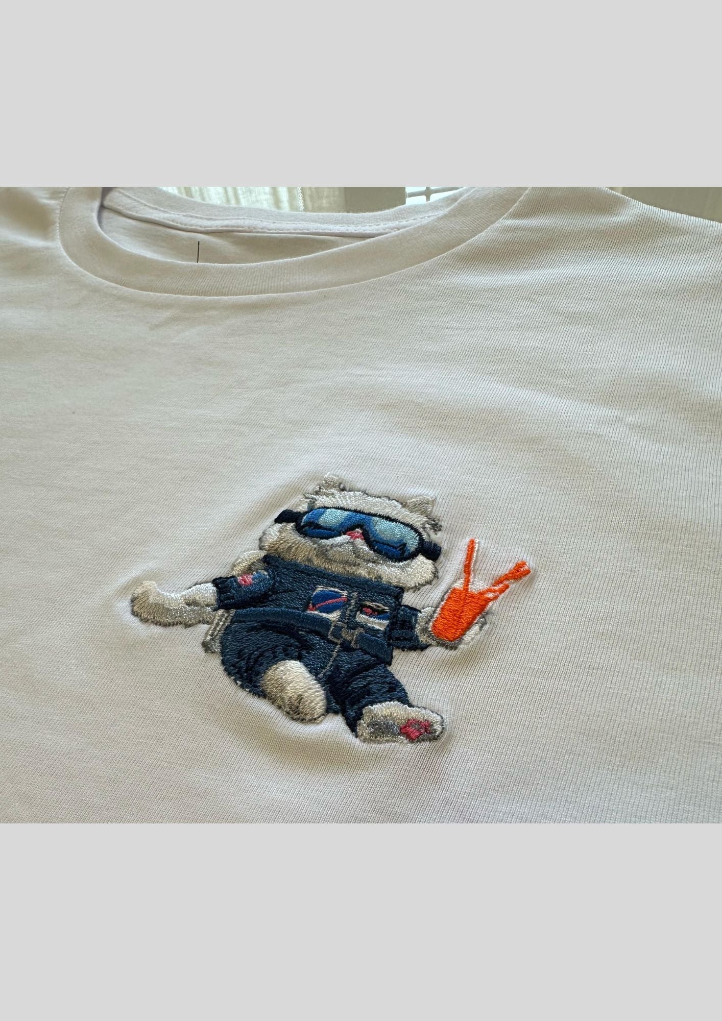 T-Shirt Gatto Spaziale in cotone biologico | Collezione Animal With Glasses