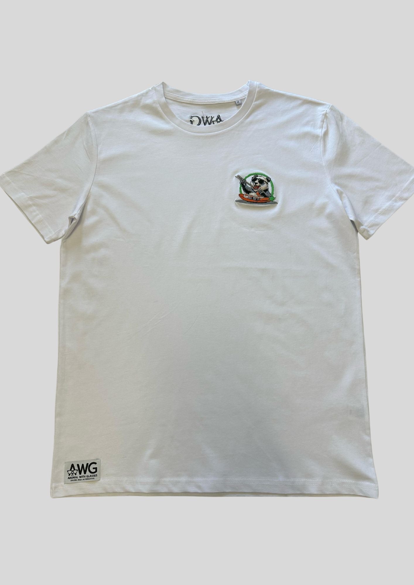 T-Shirt Panda Sushi in cotone biologico | Collezione Animal With Glasses
