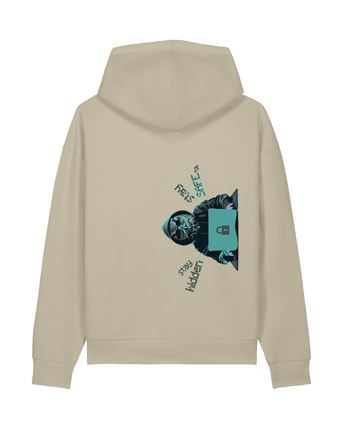 AWG - Hoodie "Stay Hidden" – Stone Cyber Edition - Sostenibile
