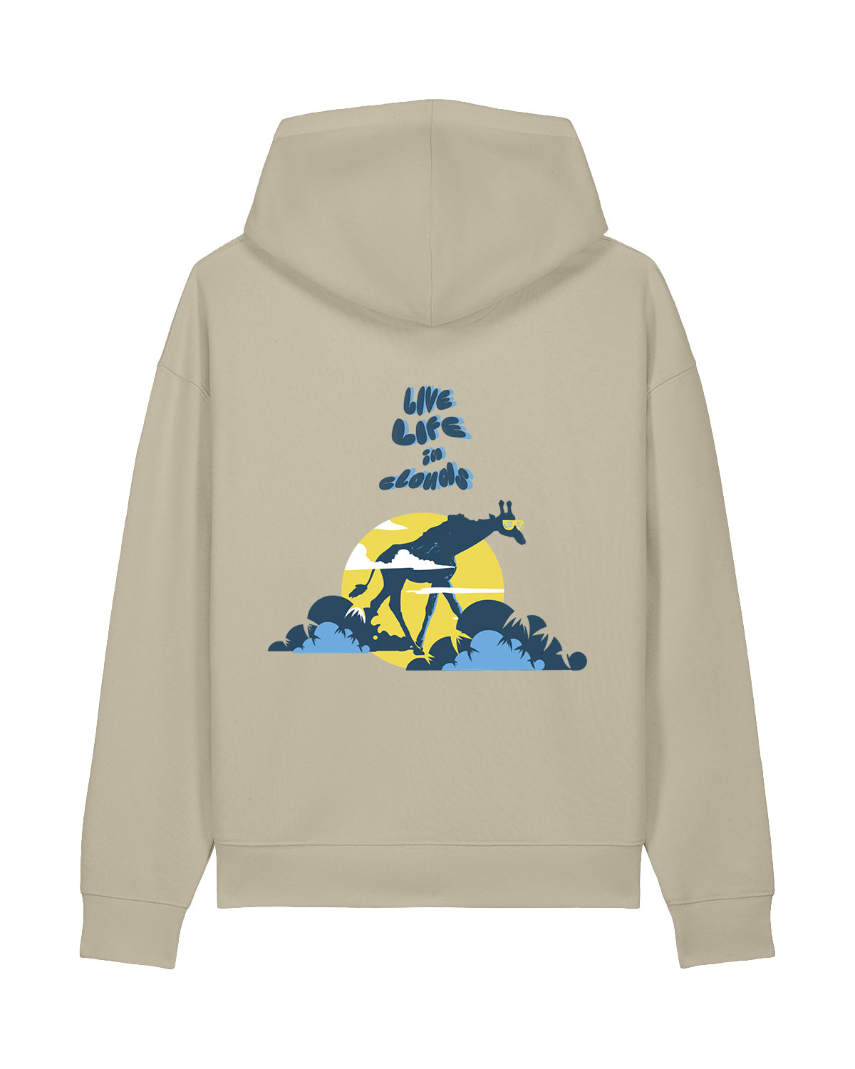 AWG - Hoodie "Live Life in Clouds" – Relaxed Edition - Sostenibile