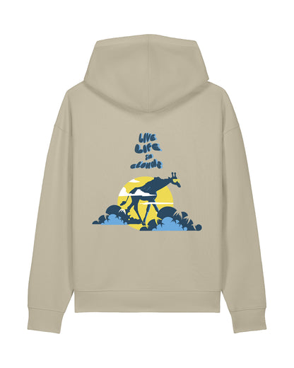 AWG - Hoodie "Live Life in Clouds" – Relaxed Edition - Sostenibile