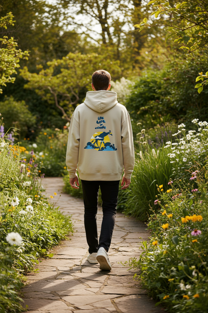 AWG - Hoodie "Live Life in Clouds" – Relaxed Edition - Sostenibile