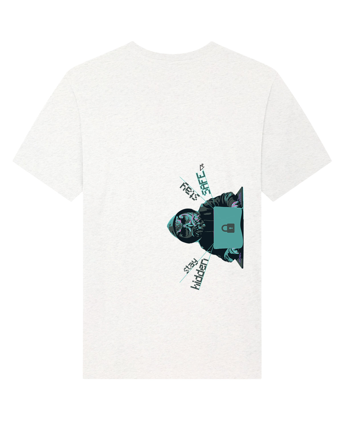 AWG - T-shirt "Stay Hidden" – Natural Raw Retro Edition - Cotone Biologico