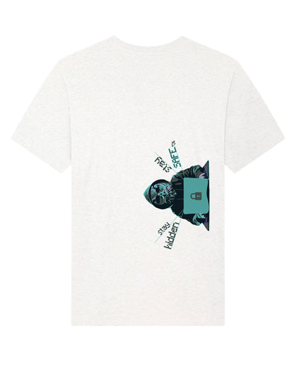 AWG - T-shirt "Stay Hidden" – Natural Raw Retro Edition - Cotone Biologico