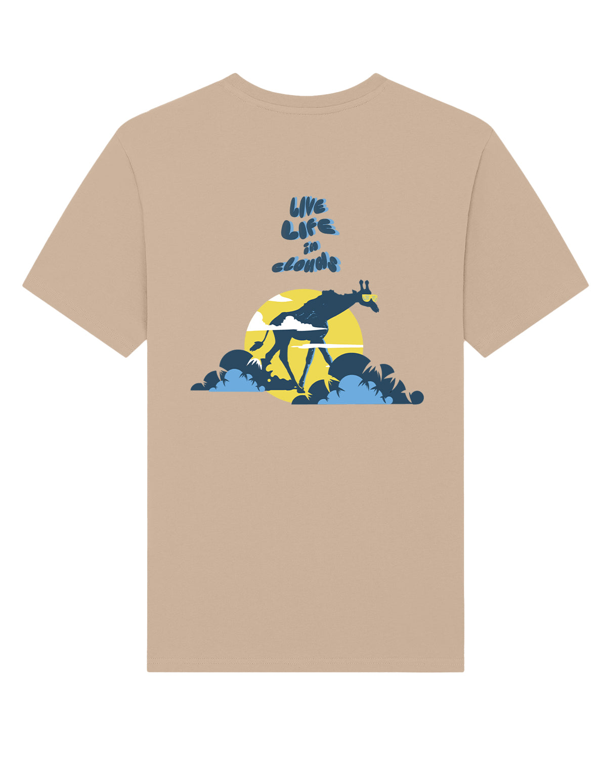 AWG - T-shirt "Live Life in Clouds" – Retro Edition - Cotone Sostenibile