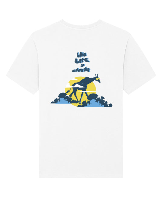 AWG - T-shirt "Live Life in Clouds" – Retro Edition - Cotone Sostenibile