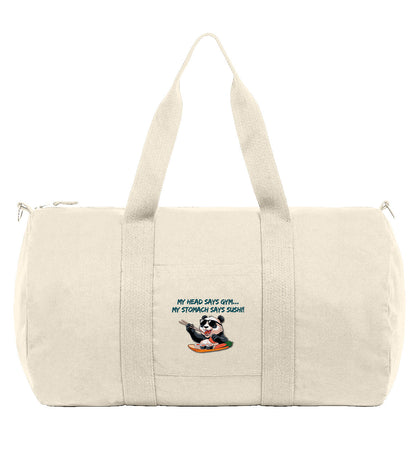 AWG - Duffle Bag "My Stomach Says Sushi" – La tua borsa, il tuo mood