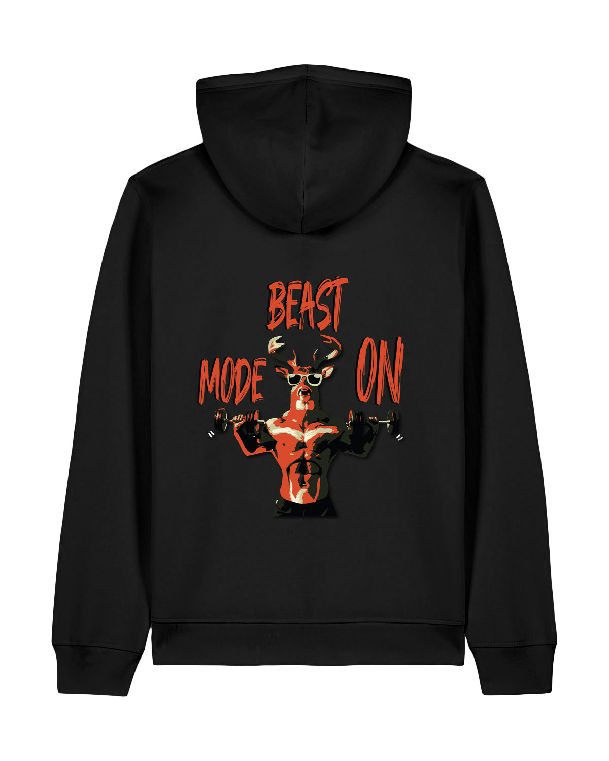 AWG - Hoodie Zip "Beast Mode On" – Black Training Edition - Sostenibile