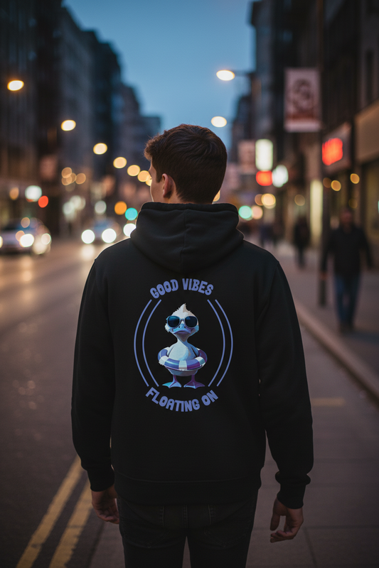 AWG - Hoodie Zip "Good Vibes - Floating On" – Urban Chill Edition Sostenibile