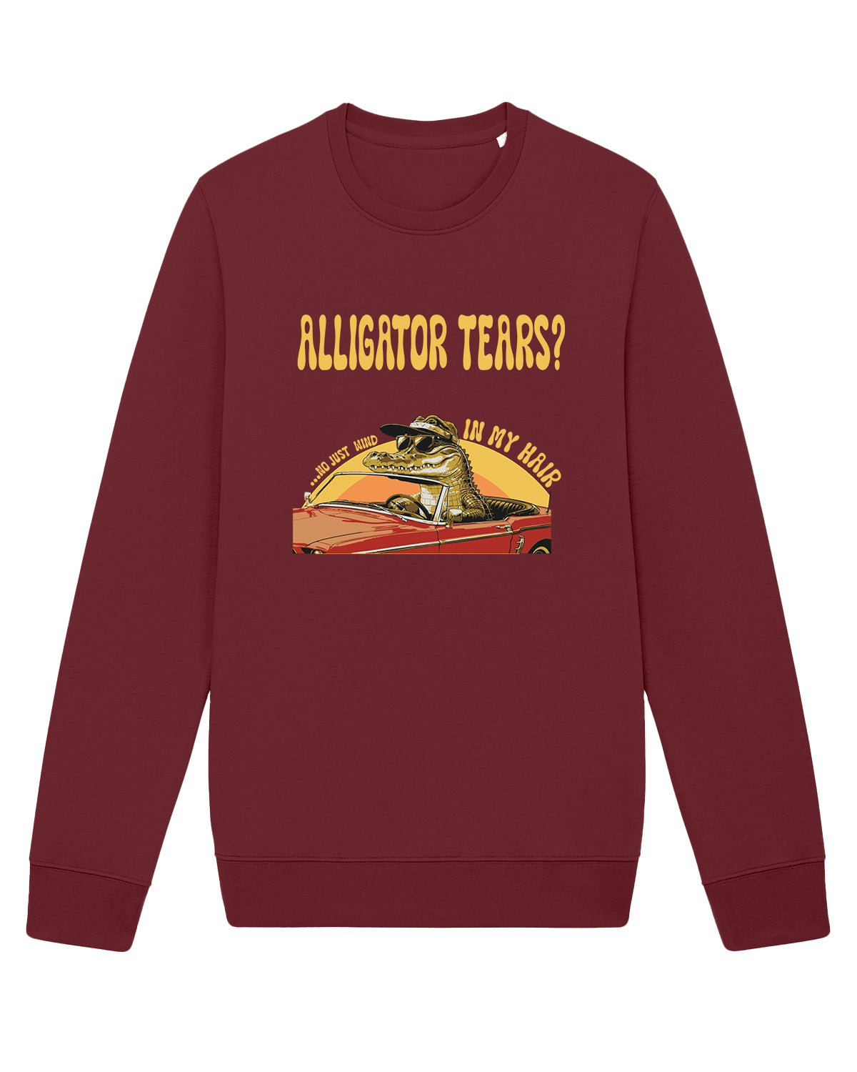 AWG - Sweatshirt "Alligator Tears?" – Urban Vintage Feel - Sostenibile
