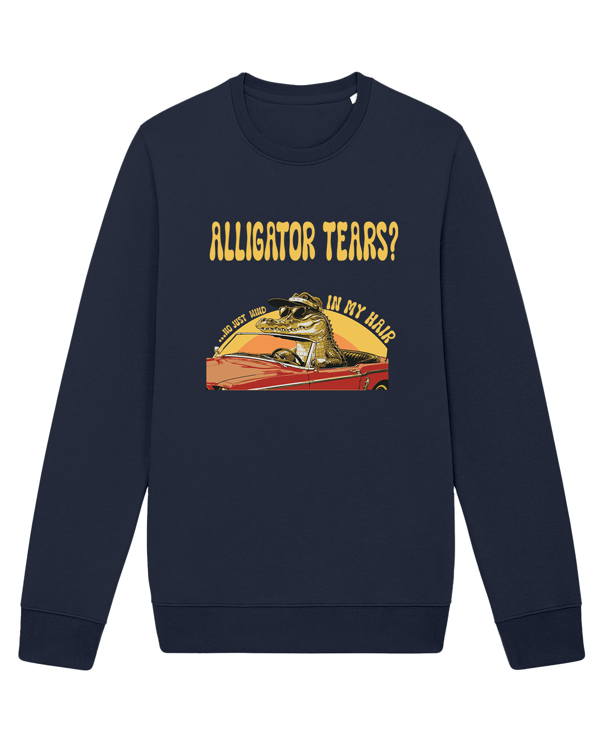 AWG - Sweatshirt "Alligator Tears?" – Urban Vintage Feel - Sostenibile