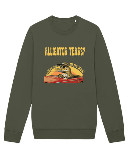 AWG - Sweatshirt "Alligator Tears?" – Urban Vintage Feel - Sostenibile