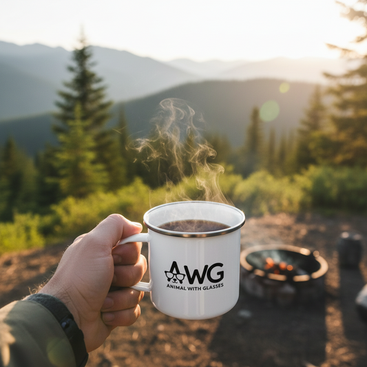 AWG - Tazza in metallo con stemma - Spirito Outdoor, Cuore Urban