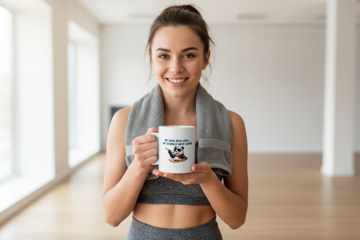 AWG - Tazza "My Stomach Says Sushi" – Il Dilemma Post-Workout
