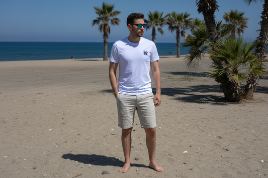 T-Shirt Gatto Spaziale in cotone biologico | Collezione Animal With Glasses